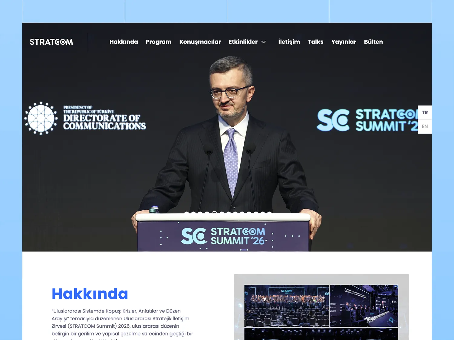 Stratcom Zirvesi: Stratcom Zirvesi etkinlik web sitesi tasarımı — Klyne Creative Studio
