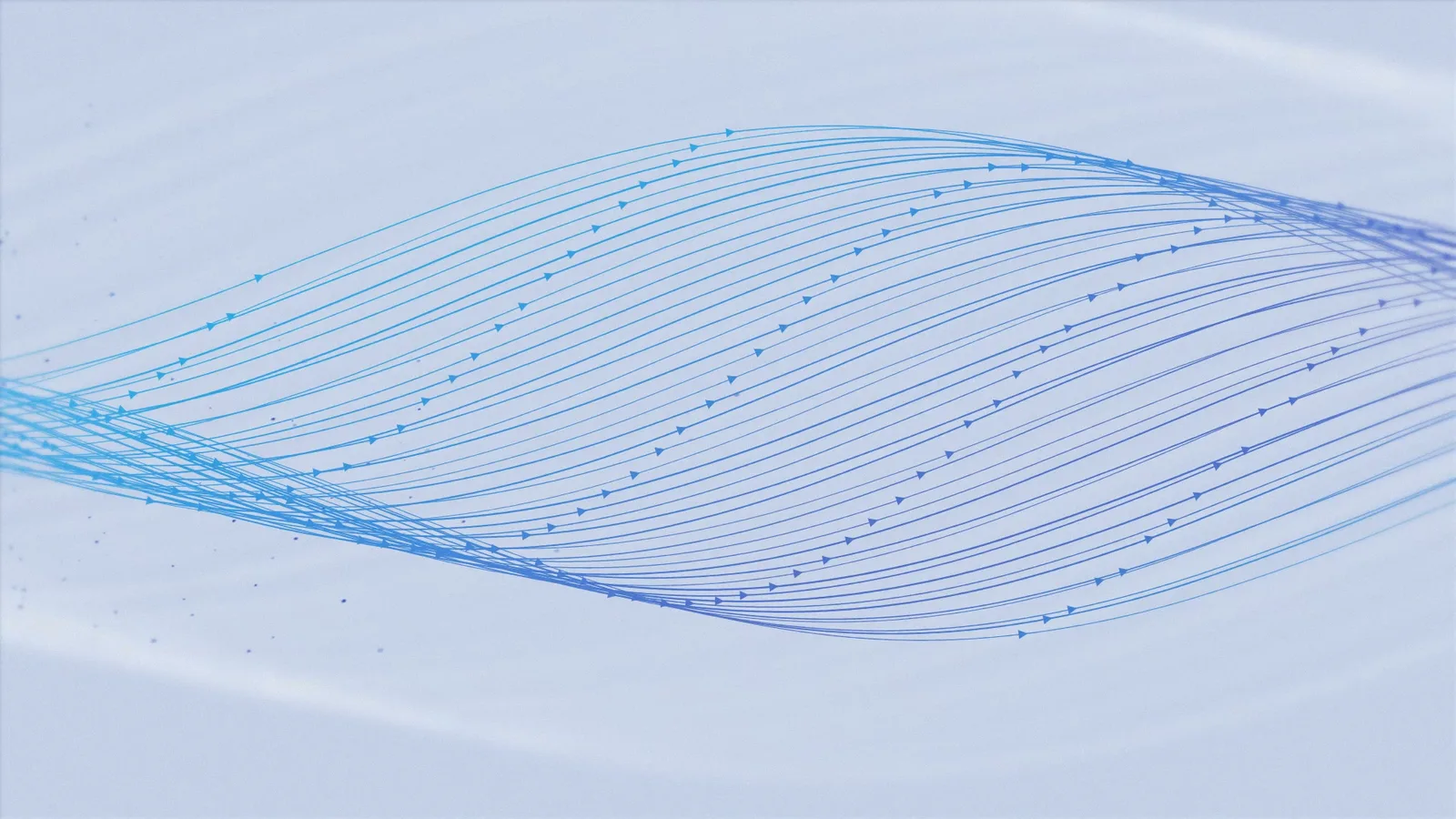 Abstract artwork of thin blue lines flowing across a pale blue surface, from Meta's Muse Spark Open announcement